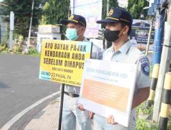 Jasa Raharja Lakukan Glorifikasi UU no 22 Pasal 74 tahun 2009 di Titik Keramaian