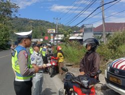 Jasa Raharja Kotabumi Bersama Mitra Lakukan Razia Gabungan di Lampung Barat