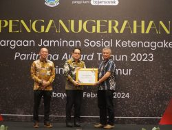 Raih Paritrana Award 2023, SGN PG Pradjekan Inisiasi Jaminan Sosial Ketenagakerjaan di Ekosistem Industri Gula