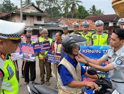 Jasa Raharja Perwakilan Kotabumi Bersama Polres Way Kanan  Gelar Aksi Simpatik Operasi Keselamatan