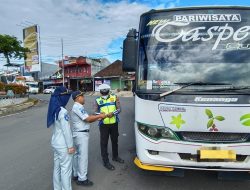 Jasa Raharja Perwakilan Kotabumi Bersama Mitra Laksanakan Kegiatan Razia Gabungan di Wilayah Lampung Utara