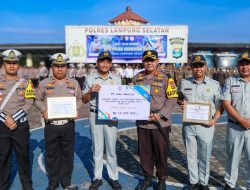 Polres Lamsel Raih Penghargaan dari Korlantas Polri & Jasa Raharja