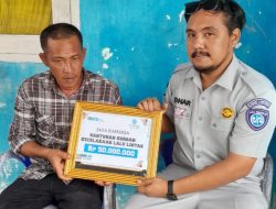 Jasa Raharja Serahkan Santunan Pada Ahli Waris Korban Laka Sepeda Motor Bertabrakan Dengan Truk