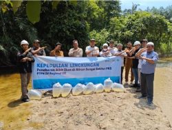 PTPN IV Regional III Tebar 60.000 Bibit Ikan Endemi Sungai Riau