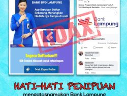 Masyarakat Diminta Waspada Modus Penipuan ‘Catut’ Nama Bank Lampung