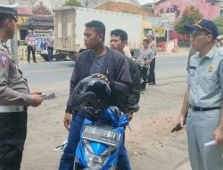 Jasa Raharja Bersama Mitra Gelar Operasi Gabungan di Kecamatan Baradatu Way Kanan