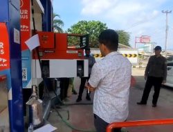 Disdag Bersama Polresta Bandar Lampung Sidak SPBU Curang