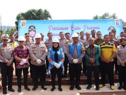 Walikota Lakukan Peletakan Batu Pertama Gedung Satlantas Polresta Bandar Lampung