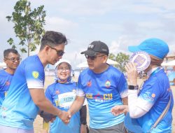 Dukung  Kemajuan Pariwisata & UMKM, Bank Lampung Hadir di Krakatau Beach Run 2025