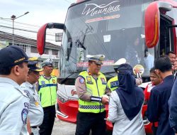 Jasa Raharja Berkolaborasi dengan Mitra Terkait Gelar Rampcheck Angkutan Umum di PO Gumarang Jaya Bandar Lampung