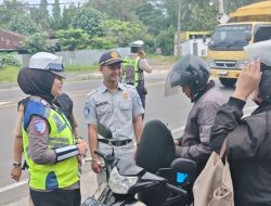 Bersama Mitra Terkait Jasa Raharja Gelar Operasi Gabungan di Tugu Coklat Pesawaran