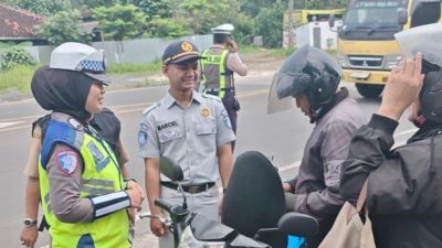 Bersama Mitra Terkait Jasa Raharja Gelar Operasi Gabungan di Tugu Coklat Pesawaran