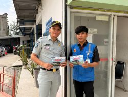 Safety Campaign dan Pemasangan Stiker Practical Guidance, Jasa Raharja Wilayah Lampung Bersama BPTD dan Ditlantas Polda Lampung Bagikan Panduan Keselamatan Bus